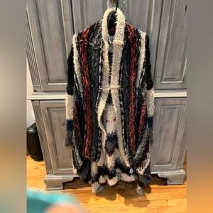 Free People, long, VERY warm sweater. Size M